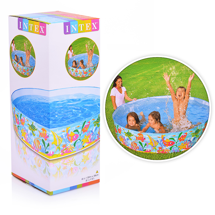 Бассейн "Океан" 183 х 38 см, жёсткий борт, от 3 лет, 56452NP INTEX