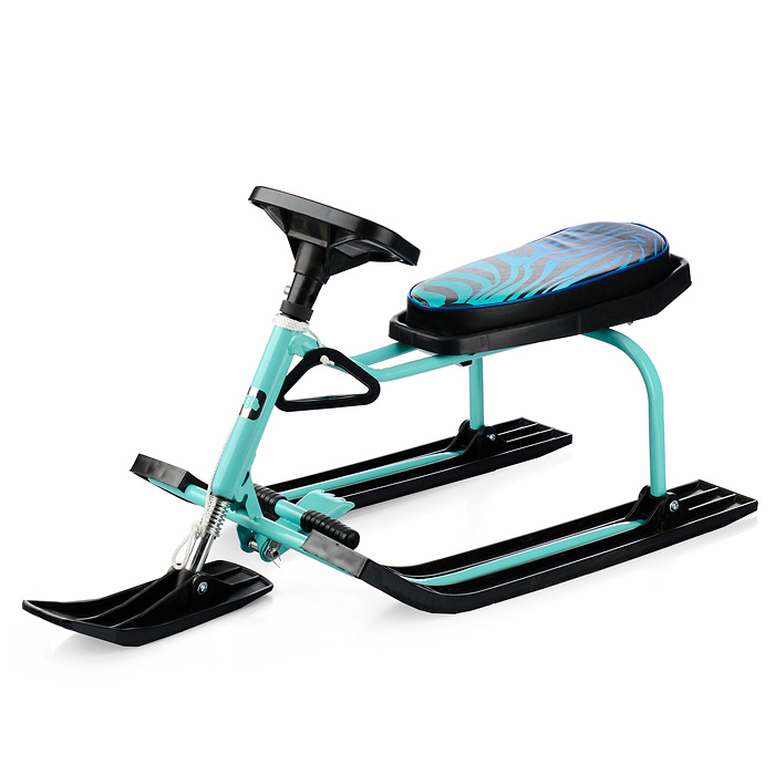 Игрушка Снегокат детский 210 "Зебра" с высокой рамой (Бирюзовая)