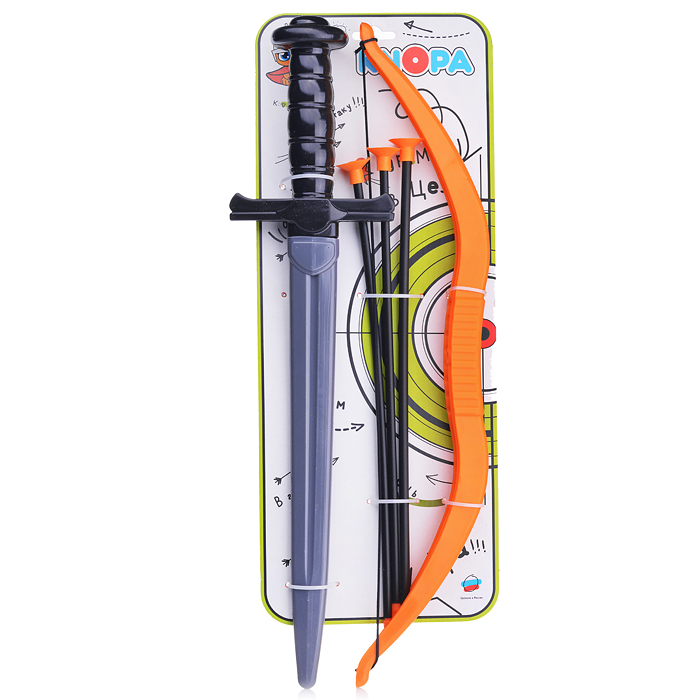 Набор оружия "Забияка" меч, лук, 3 стрелы Набор оружия "Забияка" меч, лук, 3 стрелы