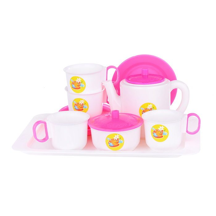 Посуда для кукол "Набор чайный" (14 предметов на подносе) Посуда для кукол "Набор чайный" (14 предметов на подносе)