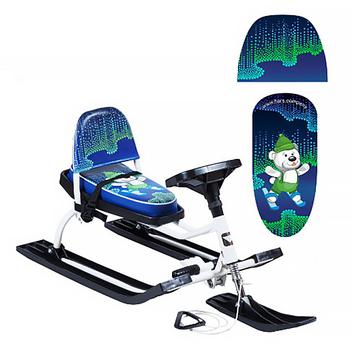 Игрушка Снегокат детский 124 "Comfort Baby Friends" (Animal Kids) со складной спинкой (Мишка-топтыжк