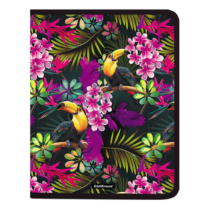 Папка  на молнии пластиковая Tropics, A4