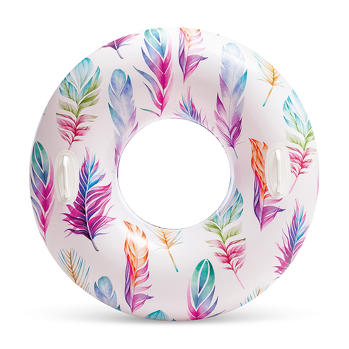 Фото к товару Круг для плавания «Узоры», с ручками, d=97 см, от 9 лет, цвета микс, 58263NP INTEX Круг для плавания «Узоры», с ручками, d=97 см, от 9 лет, цвета микс, 58263NP INTEX