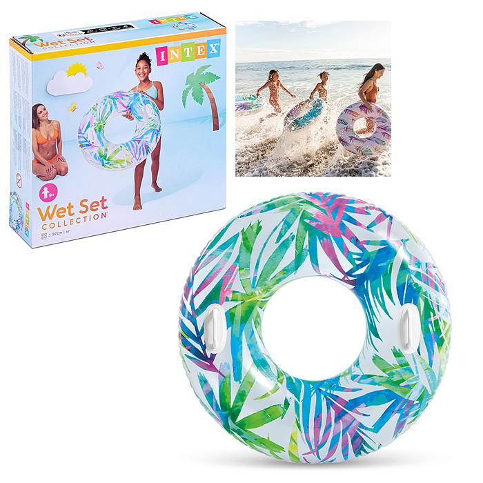 Фото к товару Круг для плавания «Узоры», с ручками, d=97 см, от 9 лет, цвета микс, 58263NP INTEX Круг для плавания «Узоры», с ручками, d=97 см, от 9 лет, цвета микс, 58263NP INTEX
