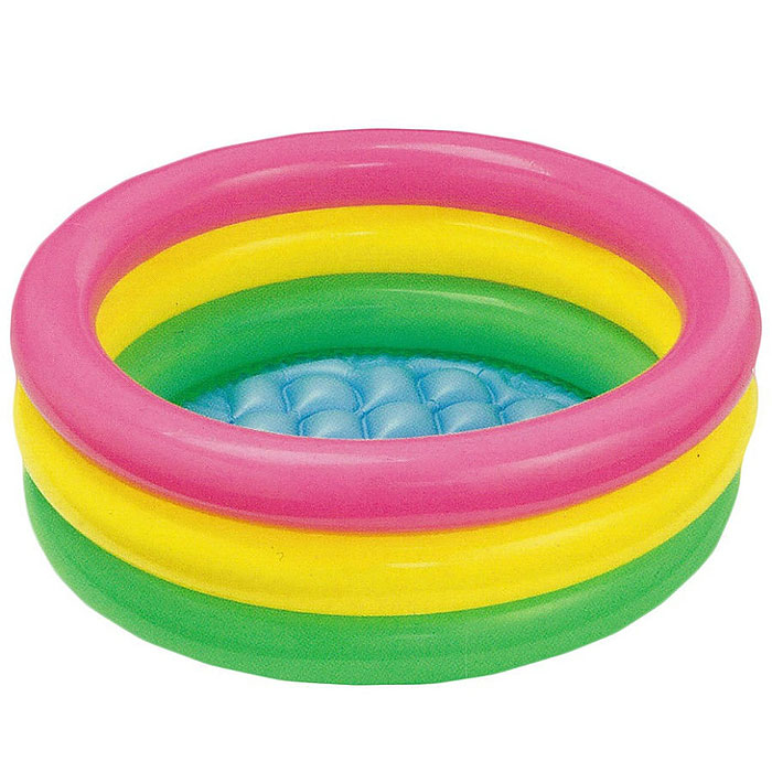 Фото к товару Бассейн надувной «Радуга», 61 х 22 см, от 1-3 лет, 57107NP INTEX Бассейн надувной «Радуга», 61 х 22 см, от 1-3 лет, 57107NP INTEX