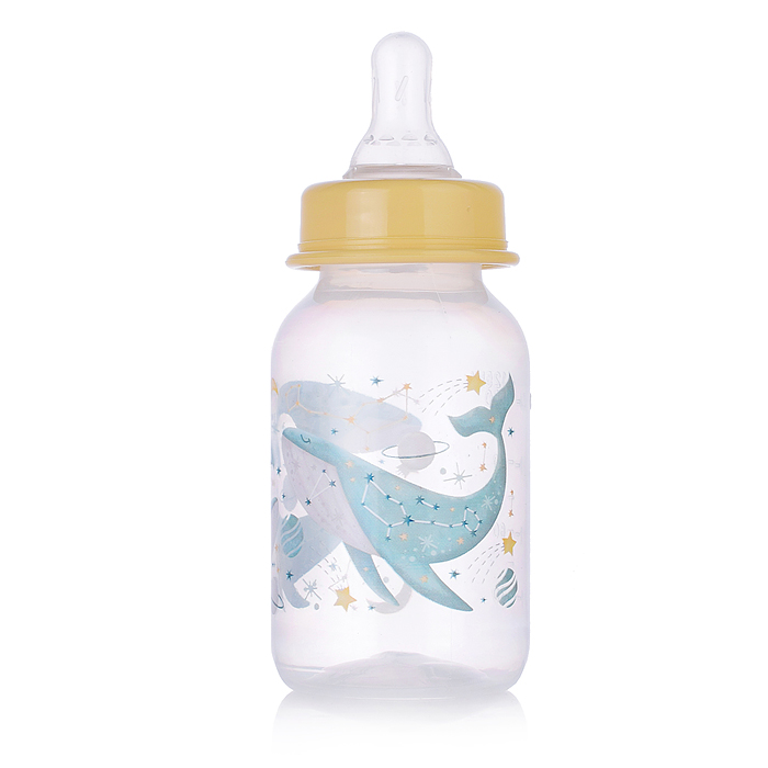 Фото к товару Бутылочка для кормления 125мл, соска S, "Звездное небо" в ассортименте Бутылочка для кормления 125мл, соска S, "Звездное небо" в ассортименте