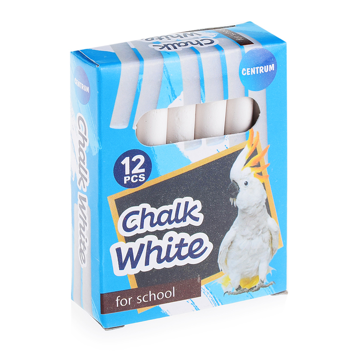 Мелки белые круглые 12 шт Мелки белые круглые 12 шт