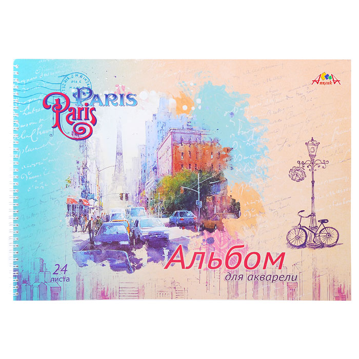 Альбом для рисования 24л "Париж" на гребне А3 Альбом для рисования 24л "Париж" на гребне А3