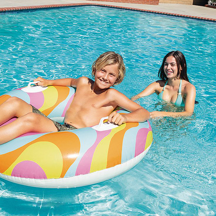 Фото к товару Круг для плавания d=114 см, от 9 лет, цвета МИКС, 56269NP INTEX Круг для плавания d=114 см, от 9 лет, цвета МИКС, 56269NP INTEX