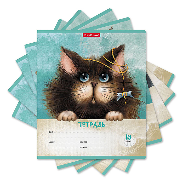 Тетрадь 18 л. клетка Funny Cats Тетрадь 18 л. клетка Funny Cats