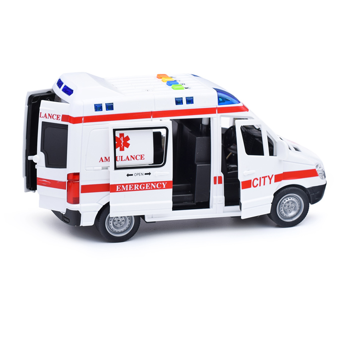 Фото к товару Машина WY590E "Скорая помощь" 1:16 (све, звук) в коробке Машина WY590E "Скорая помощь" 1:16 (све, звук) в коробке