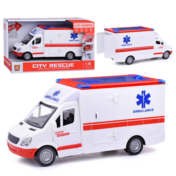 Машина WY597A "Скорая помощь" 1:16 (свет, звук) в коробке Машина WY597A "Скорая помощь" 1:16 (свет, звук) в коробке