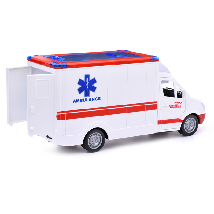 Машина WY597A "Скорая помощь" 1:16 (свет, звук) в коробке
