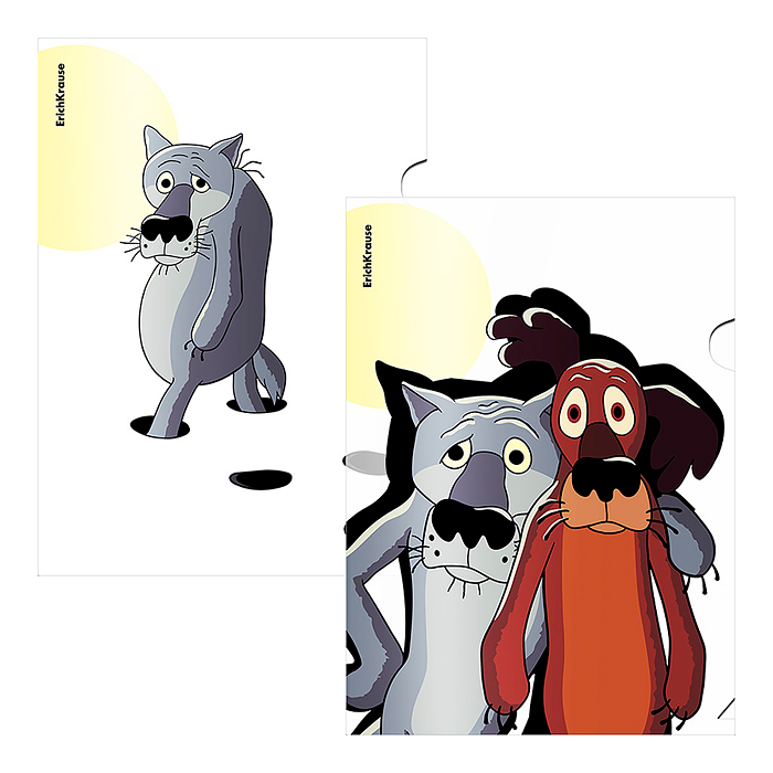 Папка-уголок пластиковая Жил-был Пёс, А4, ассорти Папка-уголок пластиковая Жил-был Пёс, А4, ассорти