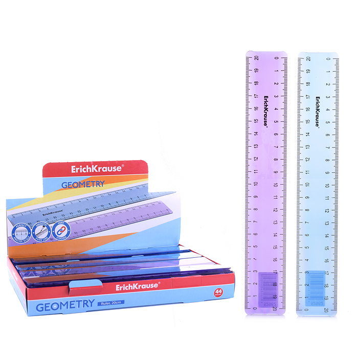 Линейка пластиковая Standard, 20см, ассорти из 2 цветов Линейка пластиковая Standard, 20см, ассорти из 2 цветов