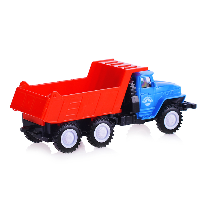 Фото к товару Грузовик металлический, инерционный, Самосвал, подвижные элементы Грузовик металлический, инерционный, Самосвал, подвижные элементы