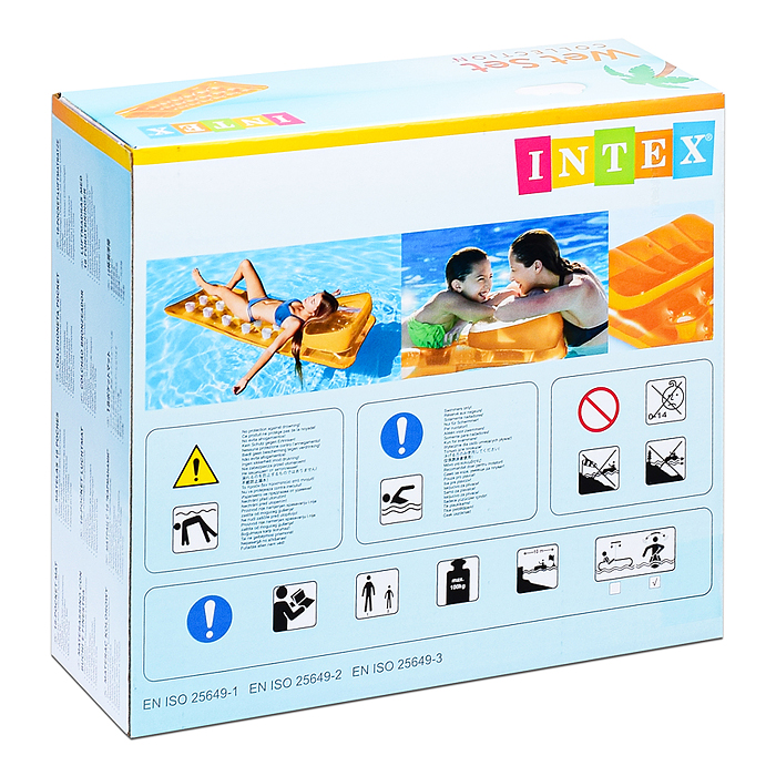 Фото к товару Матрас цветной со стаканами, 188Х71см 58890EU INTEX Матрас цветной со стаканами, 188Х71см 58890EU INTEX