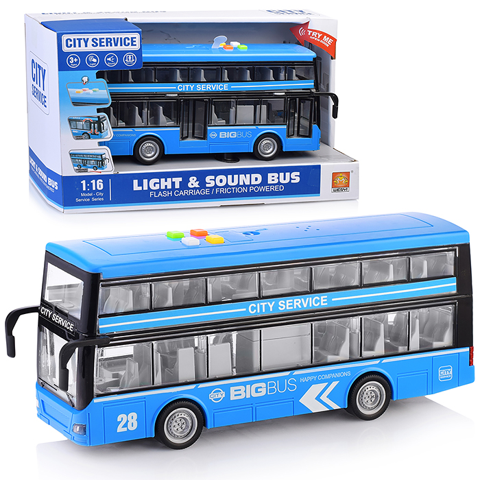 Автобус WY912B "Даблдекер" 1:16 (свет, звук) в коробке Автобус WY912B "Даблдекер" 1:16 (свет, звук) в коробке