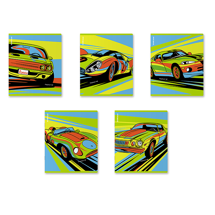Тетрадь 48л., клетка, Neon Car Тетрадь 48л., клетка, Neon Car