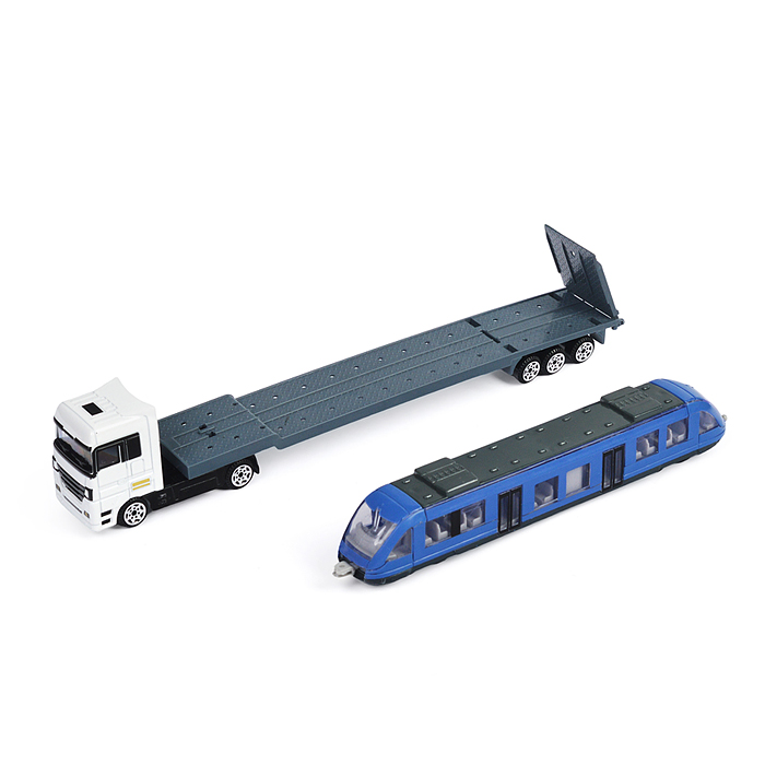 Фото к товару Набор машин металл. "Транспорт" Автовоз, Трамвай Набор машин металл. "Транспорт" Автовоз, Трамвай