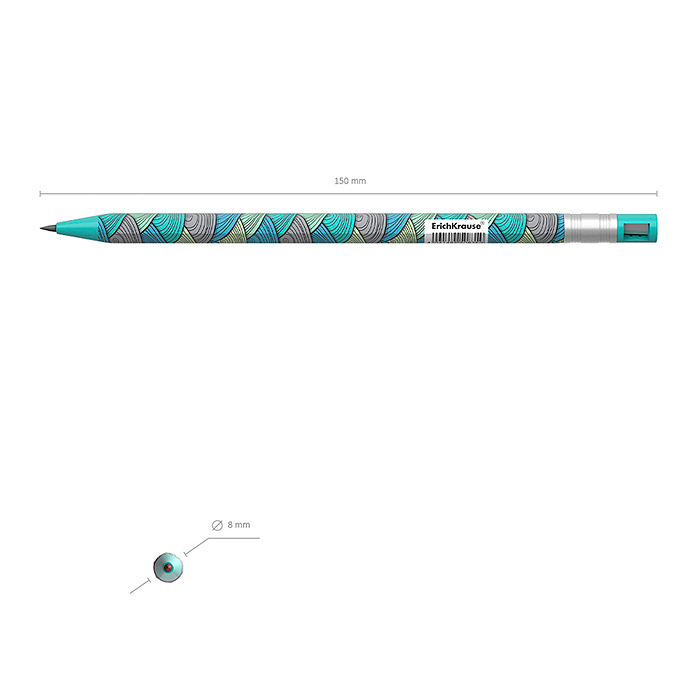 Фото к товару Карандаш механический ColorTouch® Emerald Wave 2.0 мм, с точилкой, НВ Карандаш механический ColorTouch® Emerald Wave 2.0 мм, с точилкой, НВ