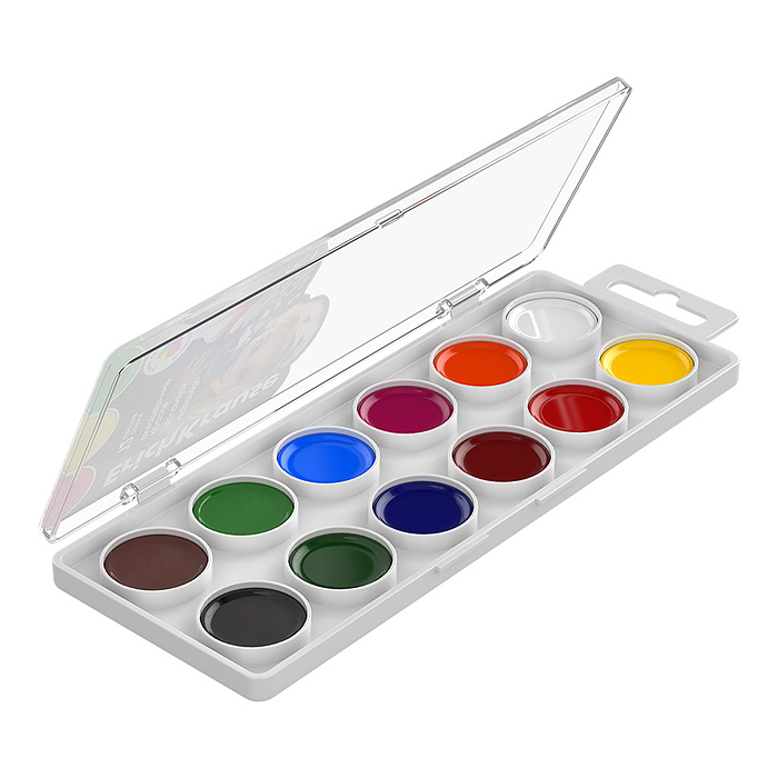 Фото к товару Краски акварельные "Magic pet" 12 цветов (в пластиковой коробке с европодвесом) Краски акварельные "Magic pet" 12 цветов (в пластиковой коробке с европодвесом)