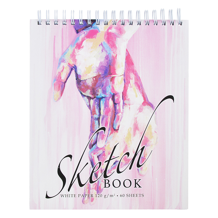 Скетчбук 60л. А5 "Руки" гребень Скетчбук 60л. А5 "Руки" гребень