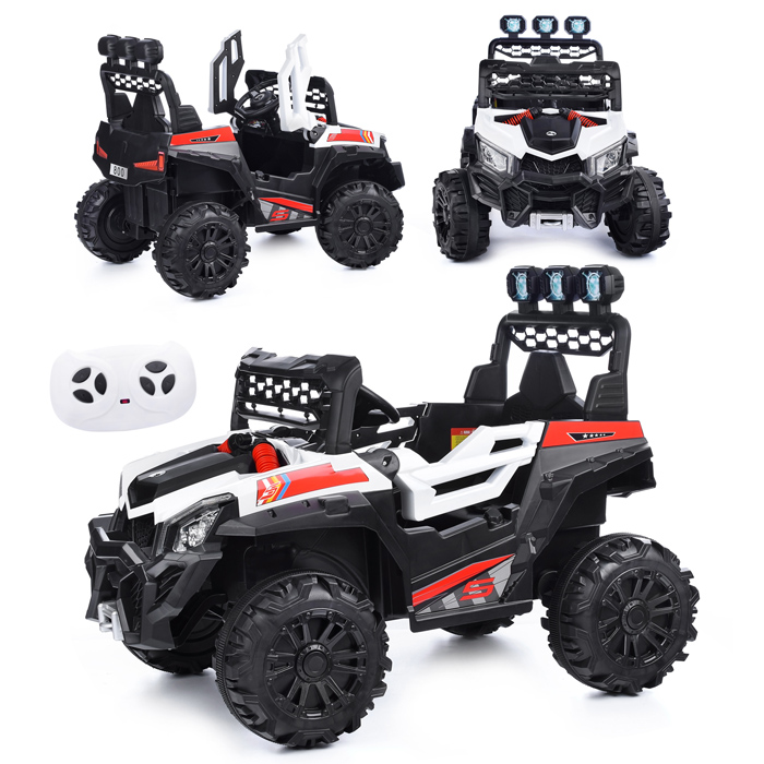 Электромобиль U023400Y "Загородный движ" на аккумуляторе, с р/у управлением, в коробке (белый)