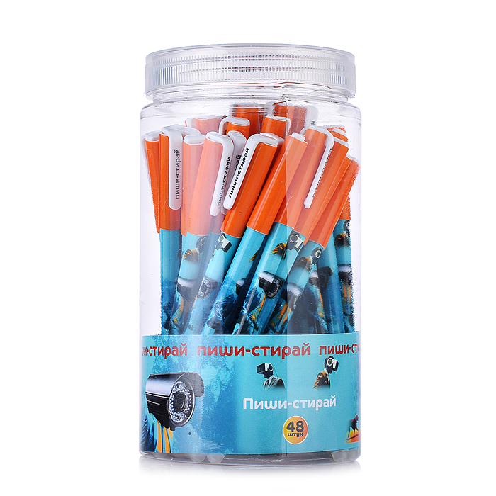 Фото к товару Ручка гелевая TVman со стираемыми чернилами, цвет чернил синий 0,5 мм в пластиковом тубусе Ручка гелевая TVman со стираемыми чернилами, цвет чернил синий 0,5 мм в пластиковом тубусе