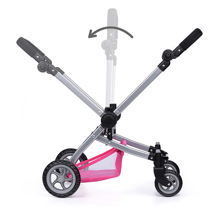 Фото к товару Коляска - трансформер для кукол 9651 металлическая, регулируемая ручка, с корзиной,цвет розово-серый Коляска - трансформер для кукол 9651 металлическая, регулируемая ручка, с корзиной,цвет розово-серый