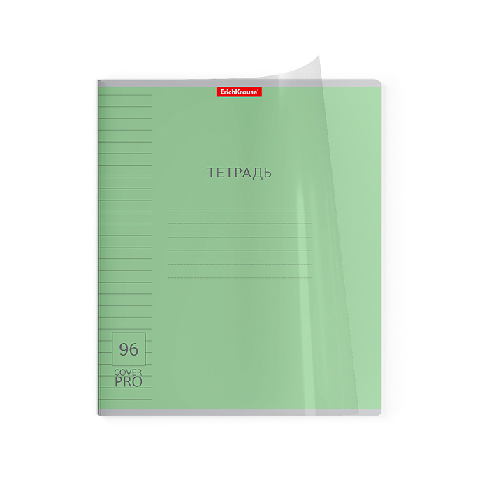 Тетрадь 96л. линейка, Классика CoverPrо, с пластиковой обложкой на скобе, ассорти, А5