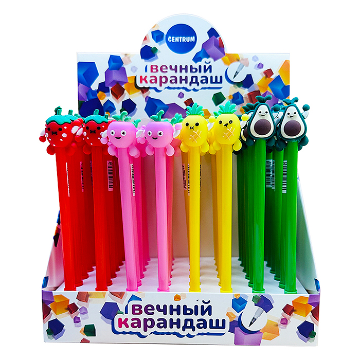 Вечный карандаш "Фрукты", 0,7 мм, микс 4 вида Вечный карандаш "Фрукты", 0,7 мм, микс 4 вида