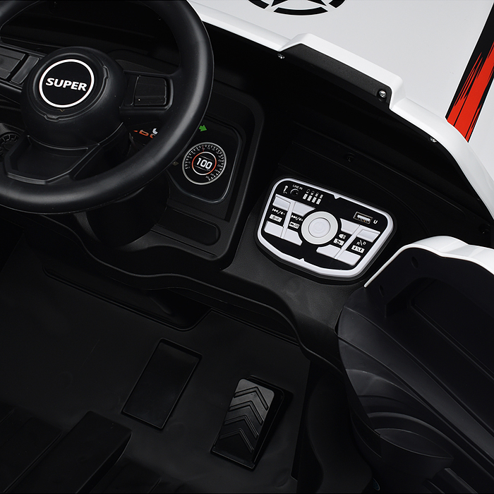 Фото к товару Электромобиль U023430Y "Бархан" 12V7A с полным приводом, белый Электромобиль U023430Y "Бархан" 12V7A с полным приводом, белый