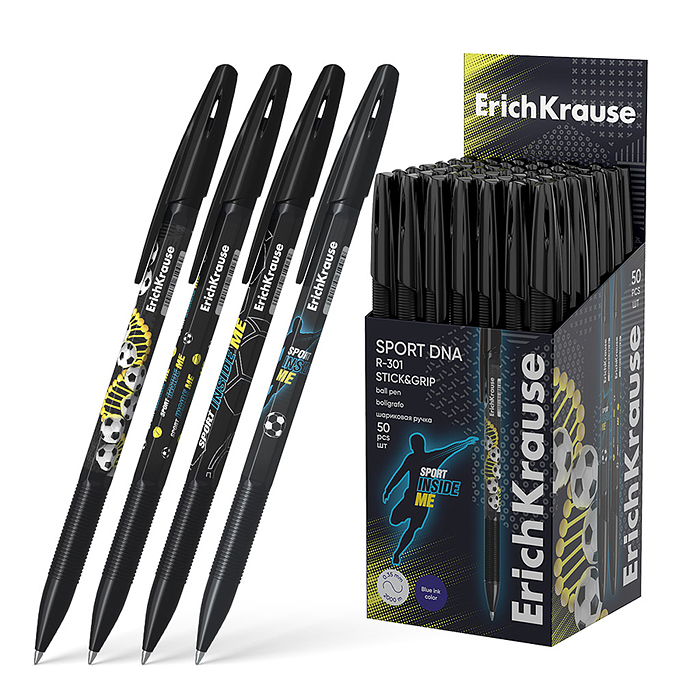 Ручка шариковая Stick&Grip Sport DNA 0.7, цвет чернил синий 