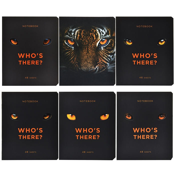 Тетрадь 48л. клетка, А5 "Кто это?" скрепка Тетрадь 48л. клетка, А5 "Кто это?" скрепка