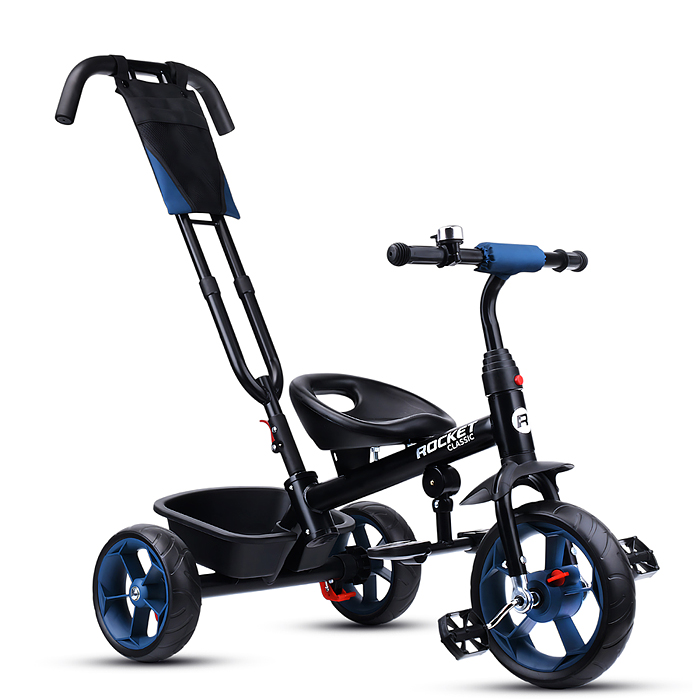 Фото к товару Велосипед трехколесный Rocket 136-BL, колеса EVA 10"/8", цвет синий Велосипед трехколесный Rocket 136-BL, колеса EVA 10"/8", цвет синий