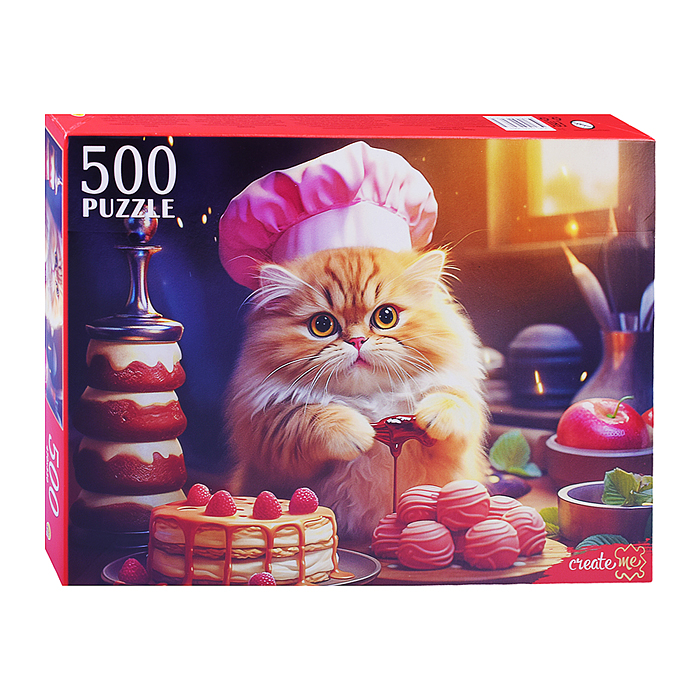 Пазлы 500 "Котик-пекарь" 