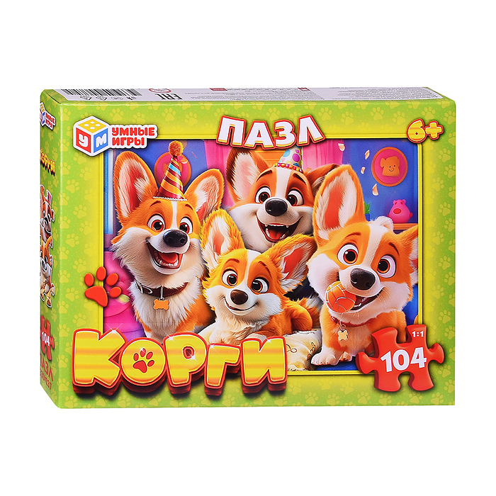 Пазлы 104 "Корги"