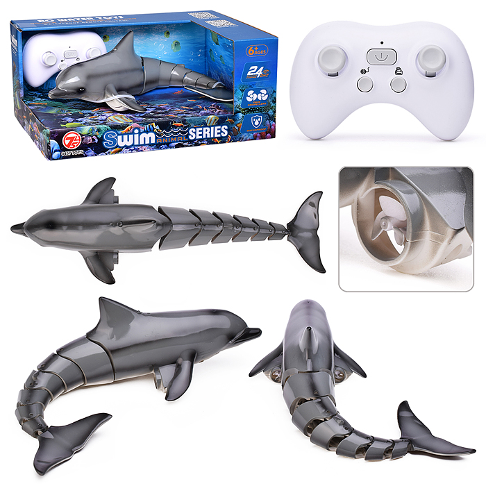 Дельфин 18006-52 р/у, 27MHz, в коробке Дельфин 18006-52 р/у, 27MHz, в коробке