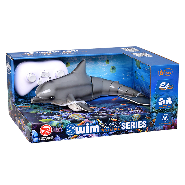 Фото к товару Дельфин 18006-52 р/у, 27MHz, в коробке Дельфин 18006-52 р/у, 27MHz, в коробке