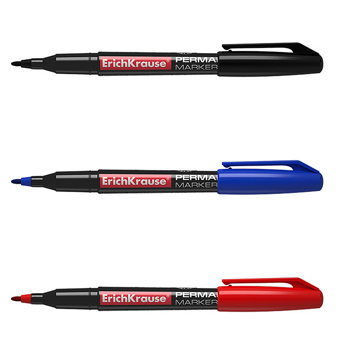 Фото к товару Набор из 3 перманентных маркеров P-70, цвет чернил: черный, синий, красный Набор из 3 перманентных маркеров P-70, цвет чернил: черный, синий, красный