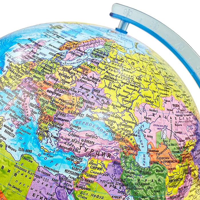 Фото к товару Интерактивный глобус Земли политический с подсветкой 250мм. от батареек. Интерактивный глобус Земли политический с подсветкой 250мм. от батареек.