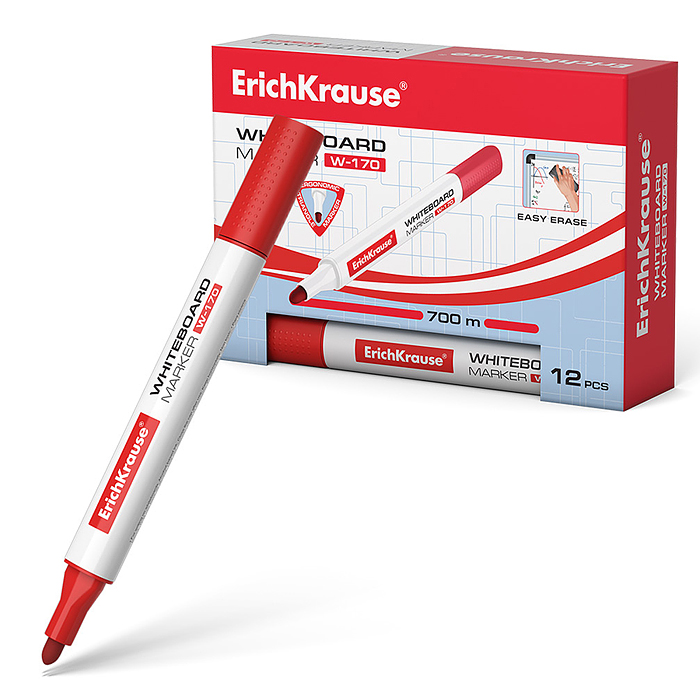 Маркер для досок W-170, цвет чернил красный 