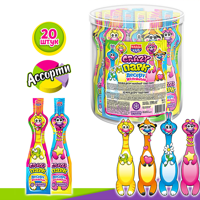 Десерт желейный "Crazy Парк" 85гр*20шт