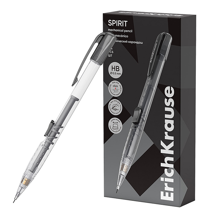 Карандаш механический Spirit 0.5 мм, с горизонтальной подачей грифеля, НВ 