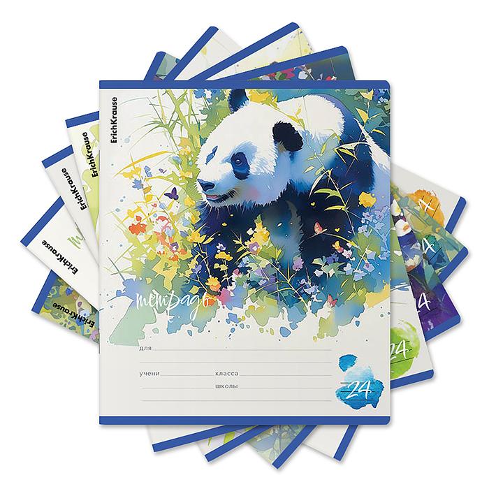 Тетрадь 24л. линейка "Flower Panda" Тетрадь 24л. линейка "Flower Panda"