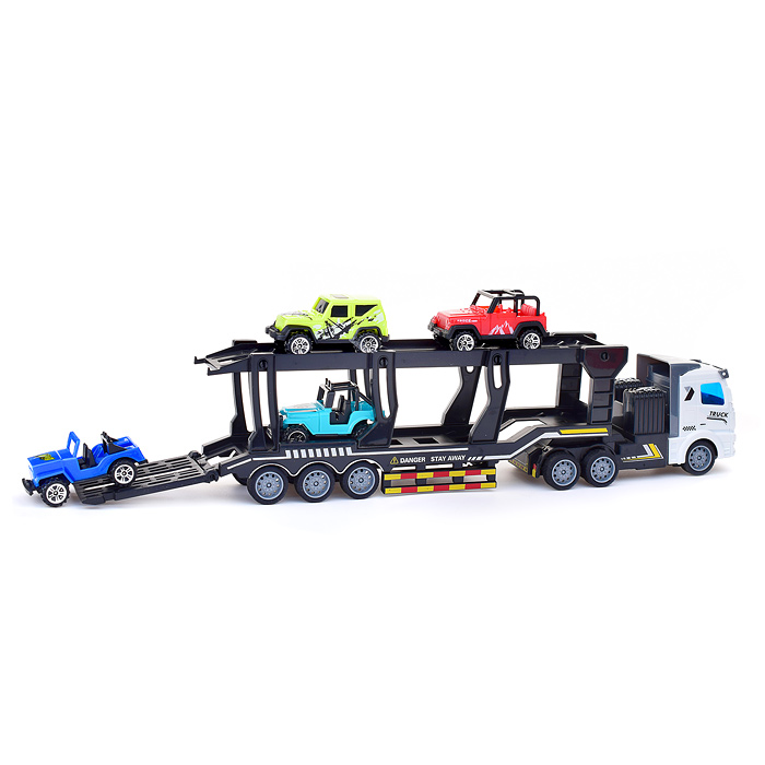 Фото к товару Машина QH200-8D "Транспортёр" р/у, 27 MGz, с 4 автомобилями, в коробке Машина QH200-8D "Транспортёр" р/у, 27 MGz, с 4 автомобилями, в коробке