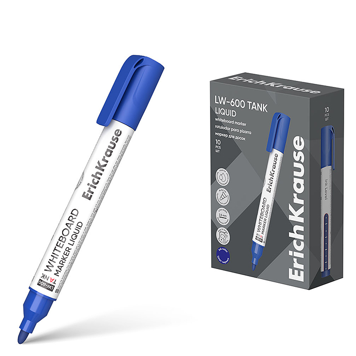 Маркер для досок с жидкими чернилами LW-600 Tank Liquid, цвет чернил синий 