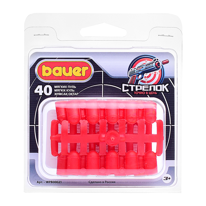 Фото к товару Игрушка. Набор мягких пуль для оружия "Стрелок" 40 шт (по 60 шт./кор.) Игрушка. Набор мягких пуль для оружия "Стрелок" 40 шт (по 60 шт./кор.)