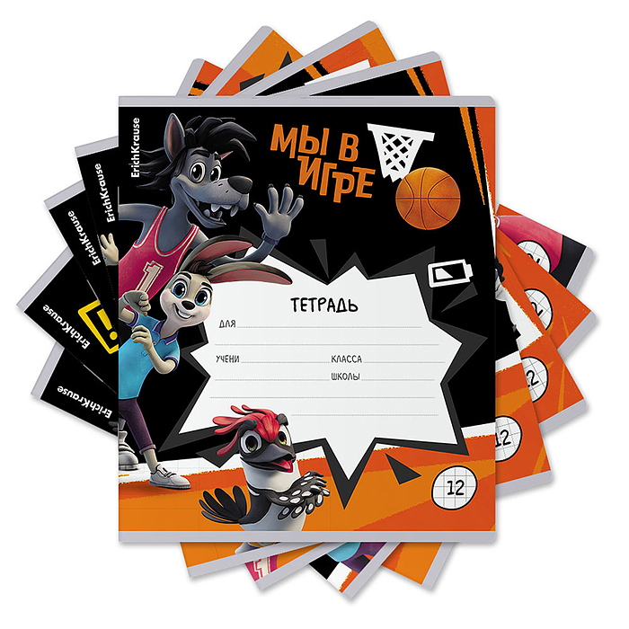 Тетрадь 12 л. клетка "Ну, Погоди! Каникулы" Тетрадь 12 л. клетка "Ну, Погоди! Каникулы"